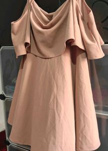 Cute Pink Off-Shoulder Dress