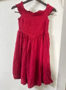 Nuon Red Off Shoulder Dress