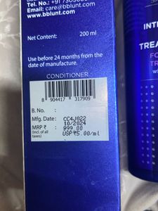Bblunt Intense Moisture Lamellar Treatment Water