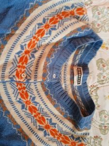 Blue Patterned Cardigan