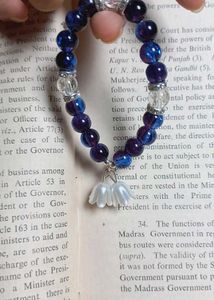 Dual Shade Purple And Dark Blue With Flower