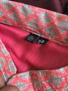 Pink Embroidered Kurta