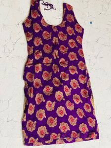 Purple Embroidered Kurti