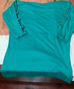 Teal Tunic Top with Sleeve Detail(DIWALI SPECIAL)