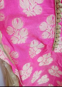 Pink &amp; Gold Embroidered Suit Set