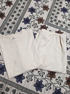 oversized Beige T-Shirt and Joggers set