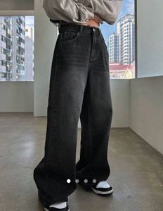 grunge Wide Leg Black Jeans🖤