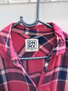 DNMX Red Plaid Flannel Shirt