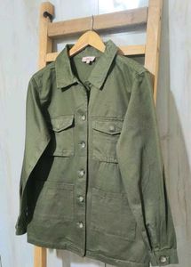 Boho Embroidered Olive Jacket size-38-40