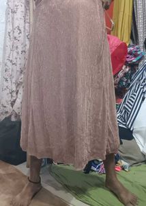peach luxe skirt