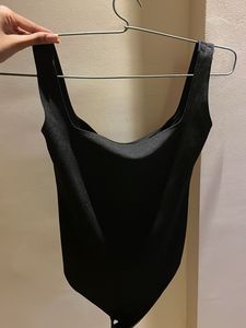 Black Sleeveless Bodysuit