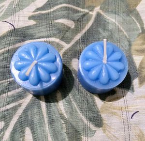 Blue Vanilla Scented Candles (Set of 2)