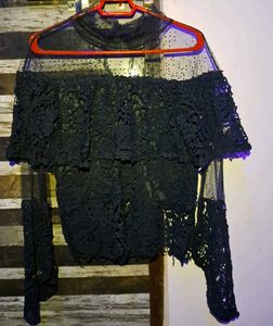 Black Party Wear Top