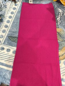 Ribbed Pink Skirt