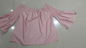 Pink Off-Shoulder Top