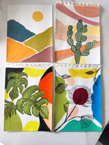 Boho Paintings Set