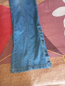 Vintage Flare Jeans with Button Detail