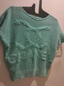 Cute Mint Green Knitted Top
