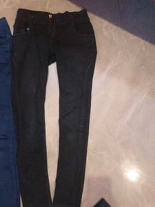Dark Blue and blackDenim Jeans