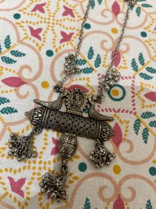 Vintage Silver Tone Indian Necklace