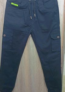 Jet Black Cargo Pants