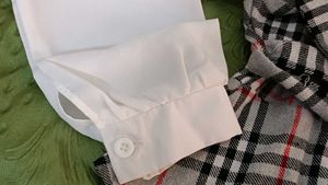 Plaid Cami Top with Long Sleeve Shirt