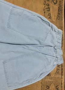 Elastic Waist Blue Bottomwear