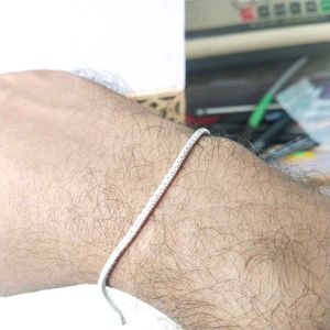 Pure Silver Handmade Snack🥨 Chain Bracelet Unisex