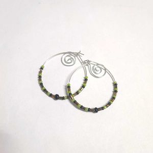 Boho Hoop Earrings 🌀🌿🍄