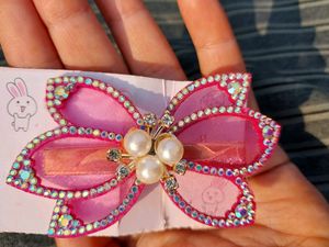 Rosy Pearl Hair Clip