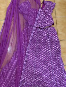 💜✨ Magenta Golden Embroidered Lehenga Set ✨💜