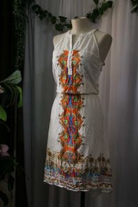 White Halter Dress