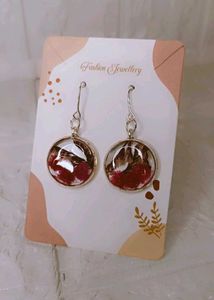 Gold Flake Resin Earrings