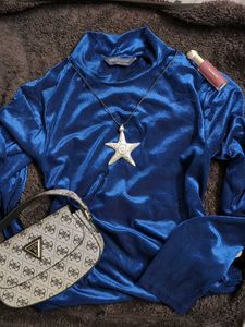 Electric Blue Velvet-Corduroy Marks &amp; Spencer Top