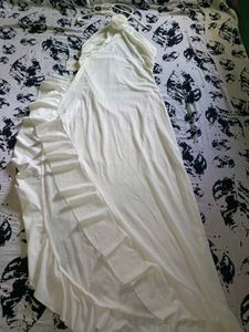 White Halter Maxi Dress