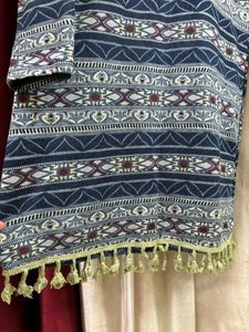 Patterned woolen Long Sleeve Dress