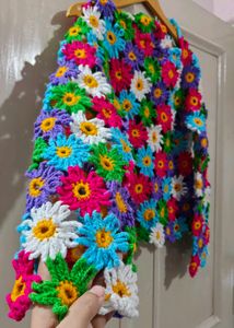 Floral Crochet Colorful Jacket
