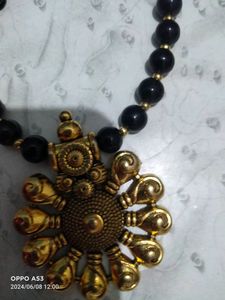 Black Moti Golden Plate