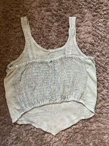 Embroidered light green Tank Top