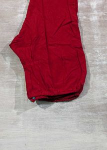 Elegant Red Embroidered Kurta