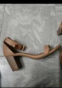 Nude Ankle Strap Heels