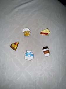 Pizza Coffee Milk Cheesecake Brooches