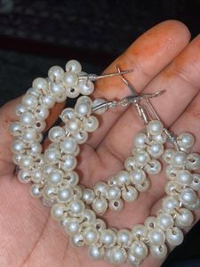 Pearl Hoop Earrings