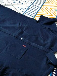 DSSA Men Dark Blue Regular Fit Shirt
