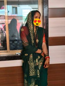Royal Rajputana Green Saree With Blouse