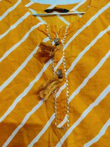Orange Kurta With Gota Patti