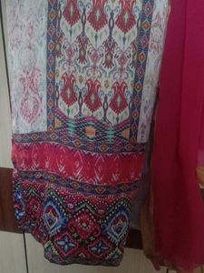 Chiffon Type Kurti With Dupatta,