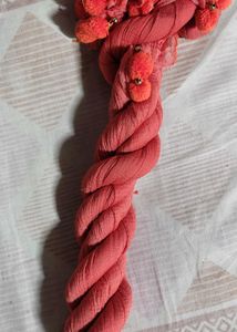 Coral Crinkle Scarf