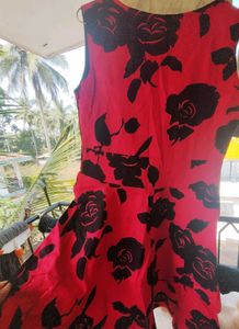 Red Floral Dress