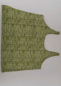 Green Dotted Blouse